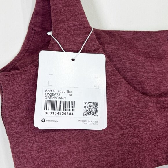 Lululemon NWT Soft Sueded Bra *Light Support, B/C Cup Garnet - Picture 8 of 12